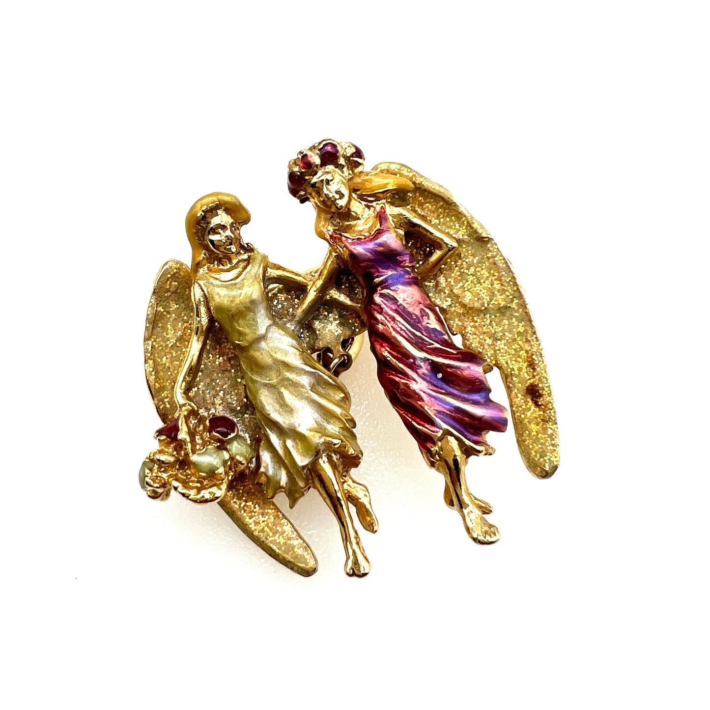 Kirks Folly Twin Sisters Fairy Broche dans la boîte originale