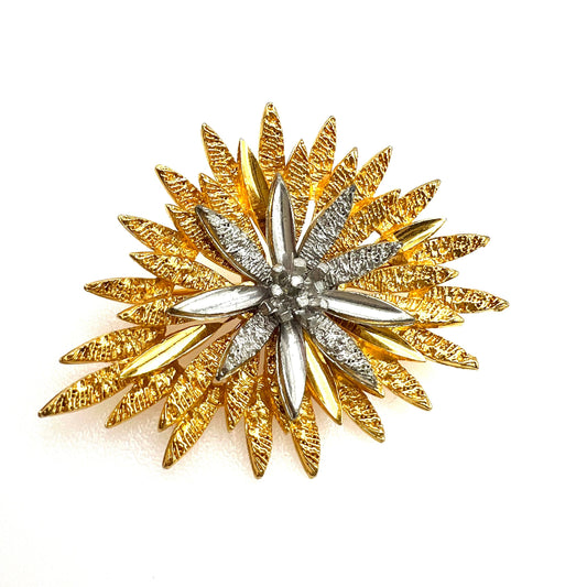 Broche de fleur stylisée moderniste numérotée Starburst