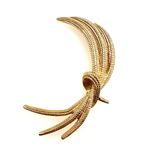 Monet Modernist Wheat Spray Brooch