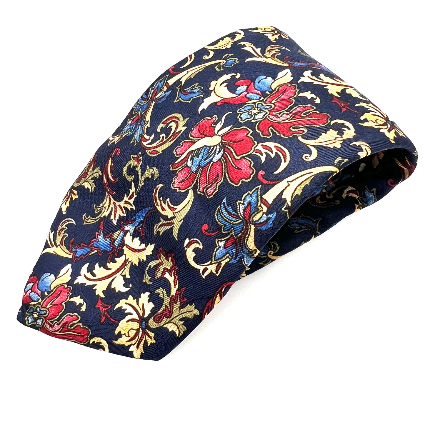 Christian Dior Monsieur Acanthus Leaves Cravate en soie pure des années 1980